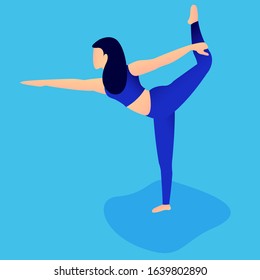 a vector image of a woman doing gymnastics