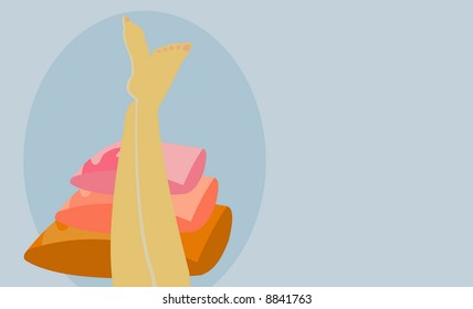 imagen vectorial de las piernas femeninas