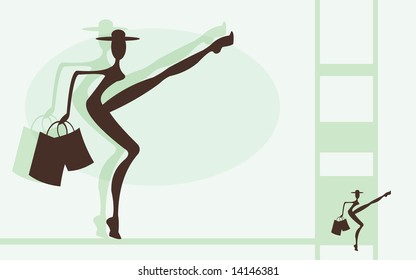 vector image of woman silhouette