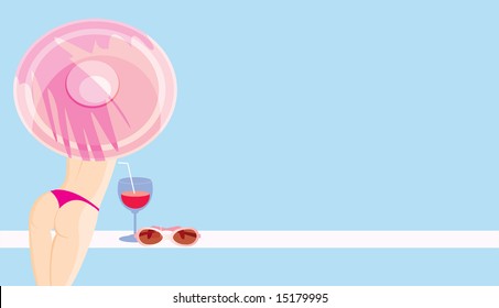 vector image of woman's body