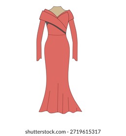 Imagen de Vector de una mujer con una combinación de color rosa