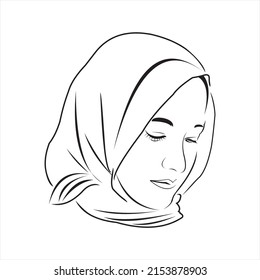 VECTOR IMAGE OF WOMEN WEARING HIJAB
