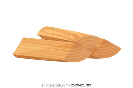 A vector image of wooden log pieces, showcasing detailed texture and cut sections.