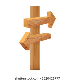 Vector image of wooden signposts with snow, ideal for winter and festive designs.