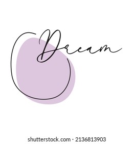 Vector image with the word "Dream".