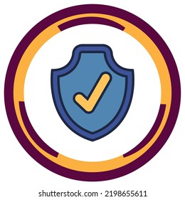 imagen vectorial. iconos de seguridad de trabajo con fondo blanco y borde redondo naranja con marrón