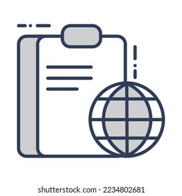 vector image world icon with other element with white background