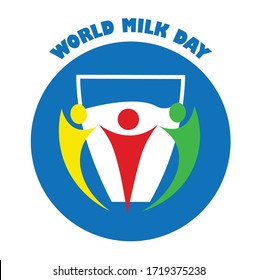 imagen vectorial del día de la leche a nivel mundial