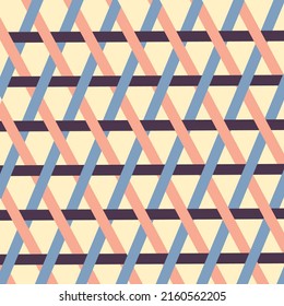 vector image, woven bamboo pattern with vintage color