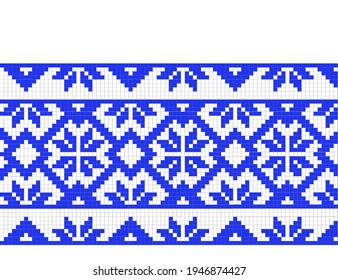 Vector image of a woven folk pattern