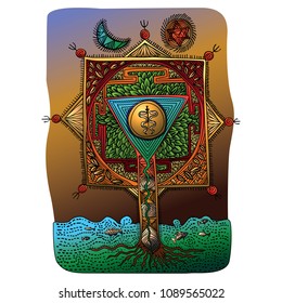 Vector image of Yantra