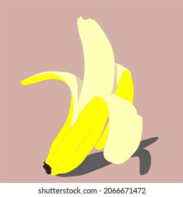 imagen vectorial del plátano amarillo