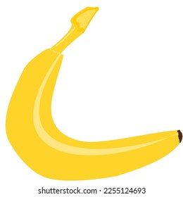 Imagen vectorial de un plátano amarillo