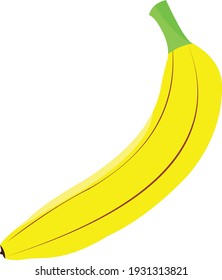 imagen vectorial del fruto del plátano amarillo que contiene vitaminas A, C y B6