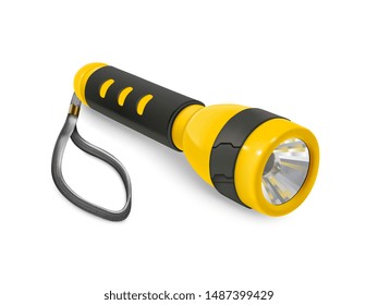 Vector image of a yellow lantern. Photorealistic isolated on white.
