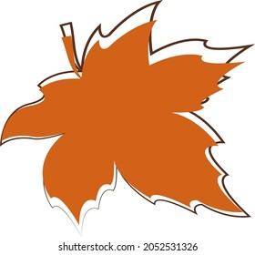 
Vector image of an yellow maple leaf