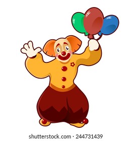 Vector image of an yellow party Clown