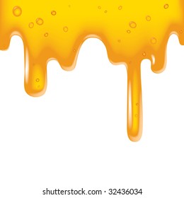 Vector image of a yellow viscous liquid