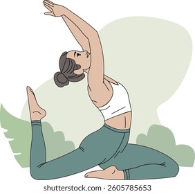 Vector image of yoga pose