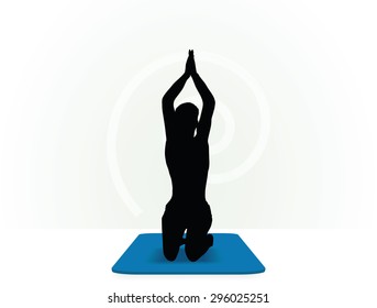 Vector Image - Yoga pose isolated on white background