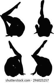 Vector Image - Yoga pose isolated on white background