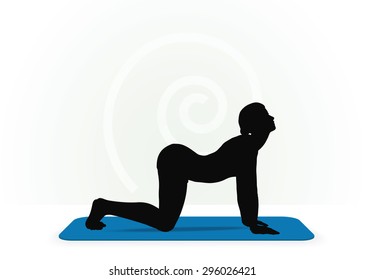 Vector Image - Yoga pose isolated on white background