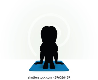 Vector Image - Yoga pose isolated on white background