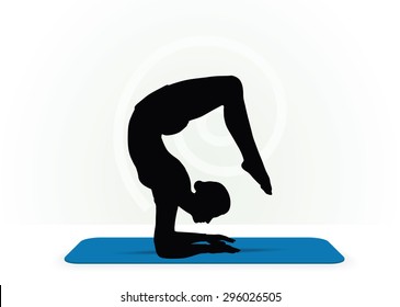 Vector Image - Yoga pose isolated on white background