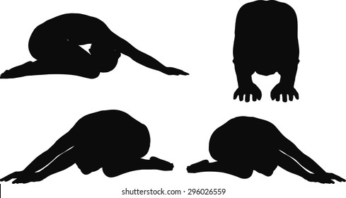 Vector Image - Yoga pose isolated on white background