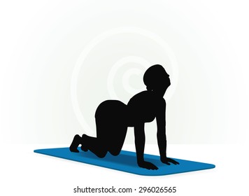 Vector Image - Yoga pose isolated on white background
