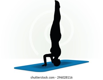 Vector Image - Yoga pose isolated on white background