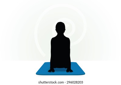 Vector Image - Yoga pose isolated on white background
