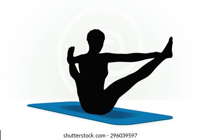 Vector Image - Yoga pose isolated on white background