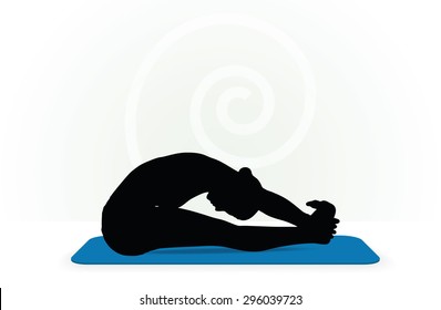 Vector Image - Yoga pose isolated on white background