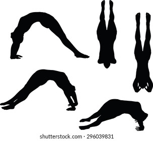 Vector Image - Yoga pose isolated on white background