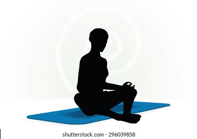 Vector Image - Yoga pose isolated on white background