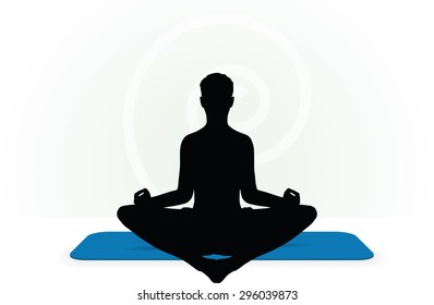Vector Image - Yoga pose isolated on white background