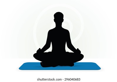 Vector Image - Yoga pose isolated on white background