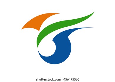 Vector image of Yokote city flag, Akita prefecture , Japan. Proportion 2:3. EPS10.     