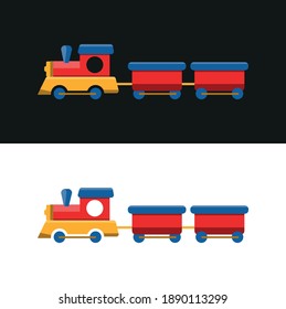 Vector image. You draw a toy train. Nice picture for children.