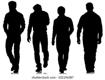 Imagen vectorial de los jóvenes que vienen