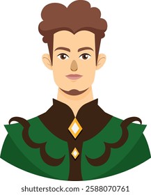 A vector image of a young prince