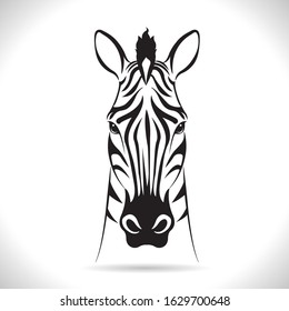 Vector image the  zebra  on the white background,  zebra  Logo, zebra Tattoo, Vector  zebra for your design.