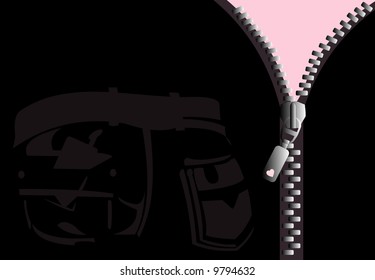 vector image of zipper. good use like background