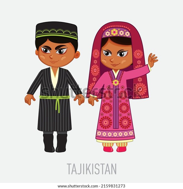 Vector Image_a Woman Man Tadzikistan National Stock Vector (Royalty ...