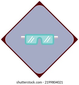 vector image,construction icon with gray background in brown border.