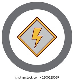 vector image,construction icon with white background and gray border.