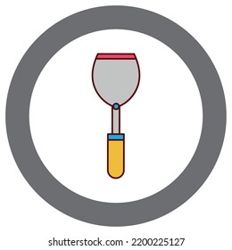 vector image,construction icon with white background and gray border.