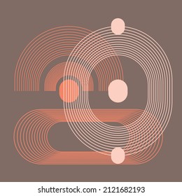 Imagen vectorial.Abstracción geométrica, bandas y números