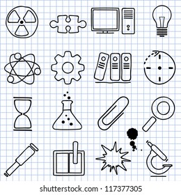 Vector images about science